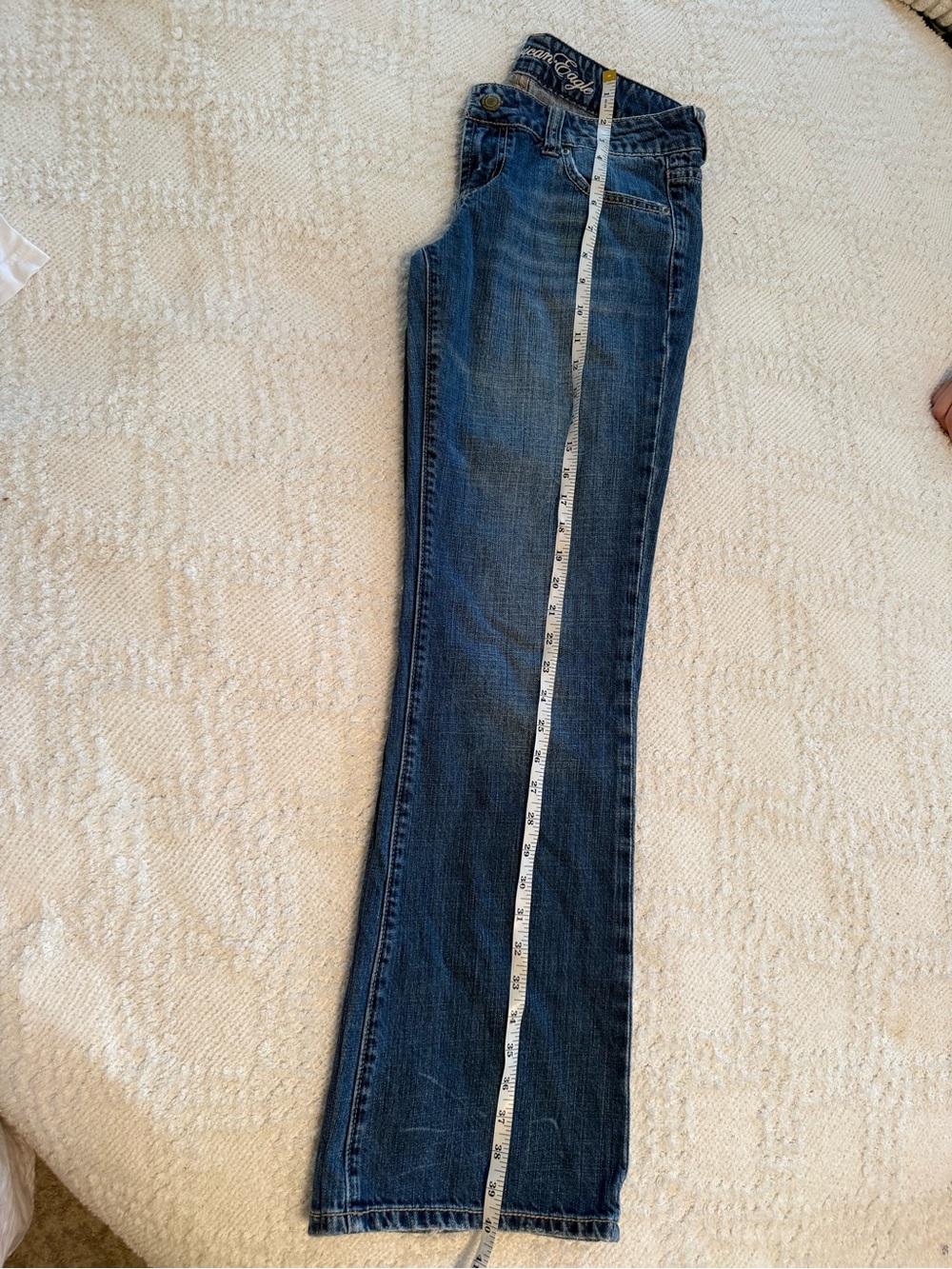 American Eagle Outfitters Women’s Boyfriend Jeans - Dark Blue Wash Y2K - Picture 2 of 8